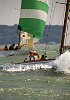 Classic 6 Metres racing in 18 knots of wind<br>6 Metre Thistle<br>The British Classic Yacht Club Annual Regatta  Cowes - 15th-22nd July 2006 <br>Paul Todd/outsideimages.co.nz<br><br> <br>
