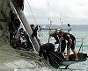 America's Cup Race 4: Team New Zealand breaks mast and withdraws from race against Alinghi Swiss Challenge.