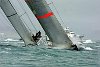America's Cup Race 4: Alinghi leads Team NZ off the start.