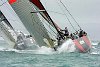 America's Cup Race 4: Breeze was between 17-24 kts, but the sea state was choppy.