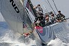 America's Cup Valencia Louis Vuitton Act 12<br>NZL 84 gets ready to round the Top Mark with Jeremy Lomas on the bow.<br>Bob Grieser/outsideimages.co.nz<br><br>