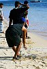 The Kingdom Of Tonga in the South Pacfic <br>Boys fish for dinner on the island of Atata, Tongatapu Group