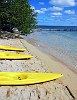 The Kingdom Of Tonga in the South Pacfic <br>Surf skis at the Royal Sunset Resort, Atata