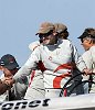 Louis Vuitton Cup 2003: Alinghi Swiss Challenge beat Oracle BMW Racing 5 races to 1 in the finals to win the Louis Vuitton Cup<br><br>An elated Alinghi skipper Russell Coutts