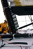 Roy Disney's new Reichel-Pugh Z86 class &quotPyewacket" starts her sea trials on the Hauraki Gulf in 15-18 knots of breeze.<br>