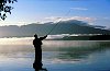 Fly fishing on Lake Taupo/ New Zealand