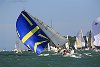 Stunning race conditions for Day 2 of Skandia Cowes Week 2006.<br>18 knots of wind and a warm sunny day saw some great sailing and great wipe outs.<br><br><br>******* EDITORIAL USE ONLY ***************