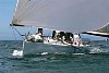 Reichel-Pugh Z86 design &quotPyewacket" heads out of Auckland for sea trials on the Hauraki Gulf - starting with a test of the canting keel