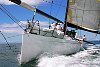 Reichel-Pugh Z86 design &quotPyewacket" heads out of Auckland for sea trials on the Hauraki Gulf - starting with a test of the canting keel