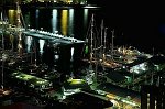 Super yachts at night<br>2 am in the morning taken from the Sky Tower in Auckland/ New Zealand